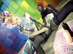 Fesselspiele, Domination, Frau, Fingern, Hd, Transfrau, Gefesselt, Spielzeuge