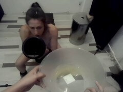 Bdsm, Tysk, Hemmagjord, Förödmjukelse, Slav, Spanking, Bunden, Hora