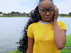 brilliant ebony teenage rides my vanilla stick