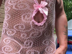 Amatör, Stor kuk, Onani, Milf, Utomhus, Solo