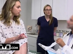 Hot Doctor Pounds Blonde Teen’s Tight Hole in Rough Fertility Exam
