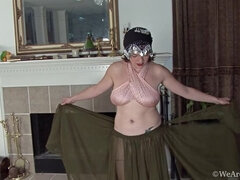 Mystique Jones likes to dance and her hairy pussy