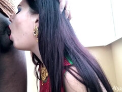 Alyssa Quinn, a gorgeous Indian Desi Bhabhi, gets fucked hard and swallows a thick load
