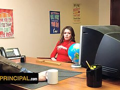 Tiffany Fox & Gaggs On Principal have a wild office threesome with cumshot & roleplay