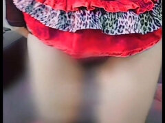 Big White Ass Sissy Crossdresser Lady Boy Purple Dress Compilation