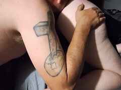 Amerikaans, Stel, Vrouw, Vingeren, Huisgemaakt, Masturbatie, Hangende tieten, Vibrator