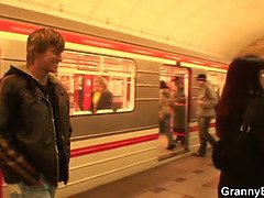 Busty mature plumper picked up and doggy-fucked