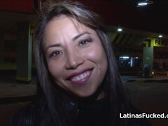 Parking lot pickup ends lucky with slutty Latina
