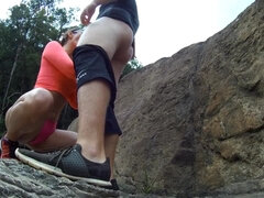 Fast public risky sex in touristic asian park PassionBunny