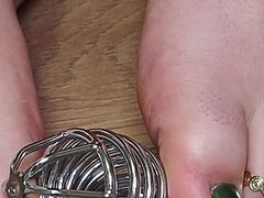 Mistress and Her Feet: Chastity Belt Play