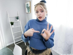 Grosser arsch, Grosser schwanz, Grosse titten, Blondine, Blasen, Hundestellung, Pov