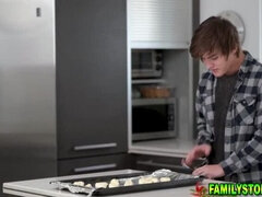 Stepmother Penny Barber Discovers Stepson Tyler Cruise Banging a Dough Can and Assists Him