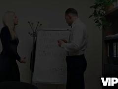 VIP4K. Teen blondie touched a cock for the first time...In the office ft. Nikoletta Queen: Porn