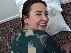 Amateur homemade sex with horny Arab MILF while her husband is outside