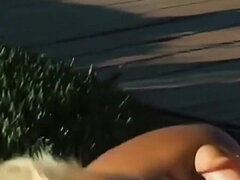 Tory Lane and Lichelle Marie Take Turns Sucking and Titty-fucking Van Damage Outdoors