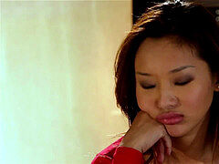 Asiatica, Toccando, Lesbica, Ragazza, Tette