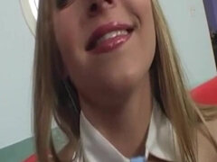 Experience a blonde teen's intense anal thrill with wild squirts