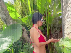 18 jahre, Leie, Asiatisch, Grosser arsch, Bikini, Dusche, Jungendliche (18+)