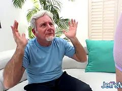 Curvaceous Blonde Tiffany Star BBW Gives Her Pussy to a Lucky Old Man