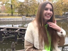 Verga grande, Mamada, Semen en la boca, Al aire libre, Pequeña, Ruso, Adolescente, Tetas