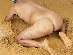 Leie, Strand, Grosser arsch, Im freien