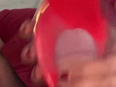 Enthousiasteling, Grote kont, Sperma shot, Fetisj, Handbeurt, Huisgemaakt, Rijpe lesbienne, Panty