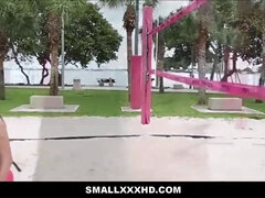 Teen petite latin teenager fucked after losing volleyball bet