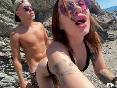 Beauty at the beach wanted some hard sex