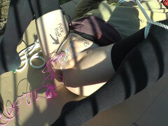 Amatéři, Bdsm, Bondáž, Masturbace, Venku, Sólo