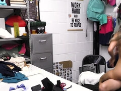 Shoplifter Mandy Rhea is fucked by a security officer