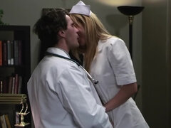 Roughly doctor takes a scandalous nurse to get it on with her