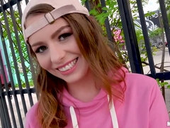 Enthousiasteling, Bruinharig, Classisch, Diep in de keel, Lul, Hd, Buiten, Kut duiken