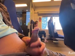 Teen Katty West Sucks Stranger's Dick on Train - Public Blowjob