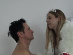 Tall Blonde Findom Teaches Her Slave A Lesson