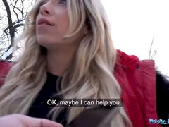 Public agent french babe Jennifer Amilton nails a fellow