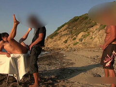 Amateur, Anal, Brunette brune, Tir de sperme, Allemand, De plein air, Public, Chevaucher