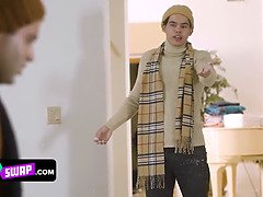 큰 엉덩이, 금발의, 오랄섹스, 쿠거, 대단히, 랑제리, 흥청망청 놀기, 보지