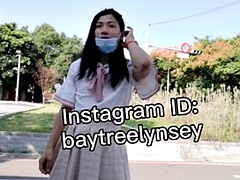 중국인, 나이든, 야외의, 공개적인, 성전환자, 혼자