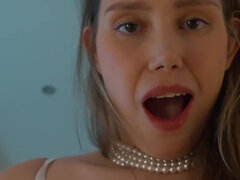 POV: Kisscat Wakes You for Playful Blowjob, Cowgirl Ride and Double Cum: Facial with Creampie!