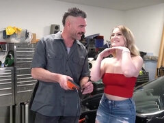 Trickery - Dirty Mechanic Tricks Kenzie Madison Into Sex