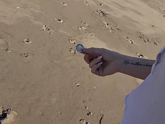 Behind the scenes, day date with Imani Valor to the beach with a footjob POV