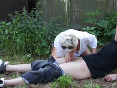 Grosser schwanz, Blasen, Besamung, Im freien