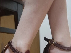 18 éves, Amatőr, Lábfej fétis, Sarokkal való, Orosz, Egyedül, Tini
