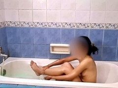 Beautiful asian girl, cewek indo colmek, shower masturbation