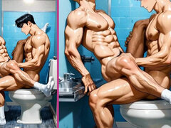 POV: You're Fucking Your Friend's Hot Ass with Lust in the Gym Bathroom.