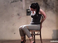 Mindy chairtied cleavegagged titgrabbed