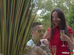 YOUMIXPORN Skinny brunette honey Nataly Gold gonzo ass fucking