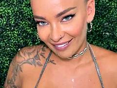 Amatør, Stor kukk, Store pupper, Blond, Kukk suging, Runke, Synsvinkel, Pupper