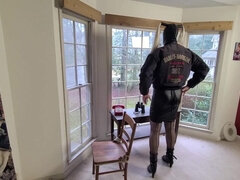 Jon Scarecrow Peeping Tom View of Photoshoot Open Window Masturbation