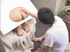 Stříkání spermatu, Na obličej, Gangbang, Japonské, Venku